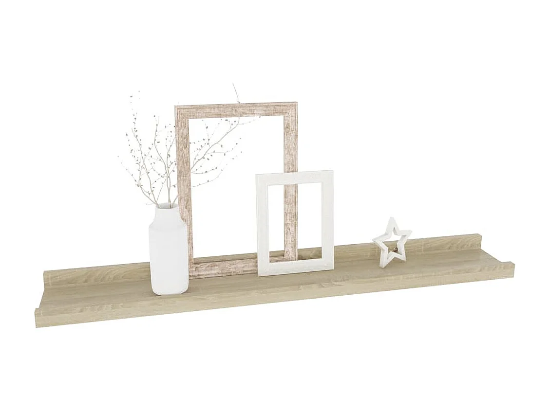 Étagères murales 4 pcs chêne sonoma 60x9x3 cm