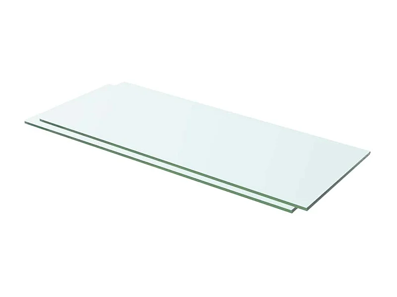 Panneaux d'étagère 2 pcs Verre Transparent 60x20 cm
