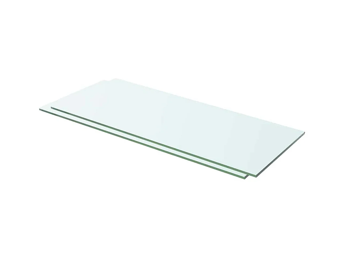 Panneaux d'étagère 2 pcs Verre Transparent 60x20 cm