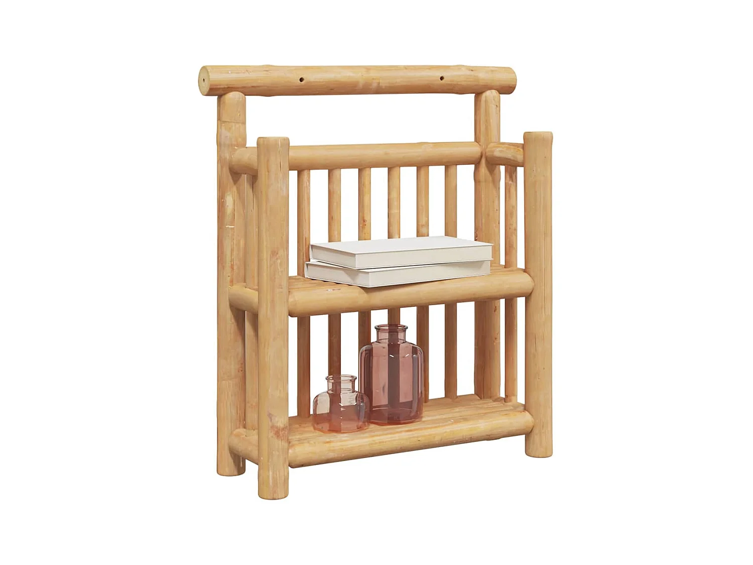 Wandregal mit Ablagefläche Braun 40 x 13 x 44 cm Bambus