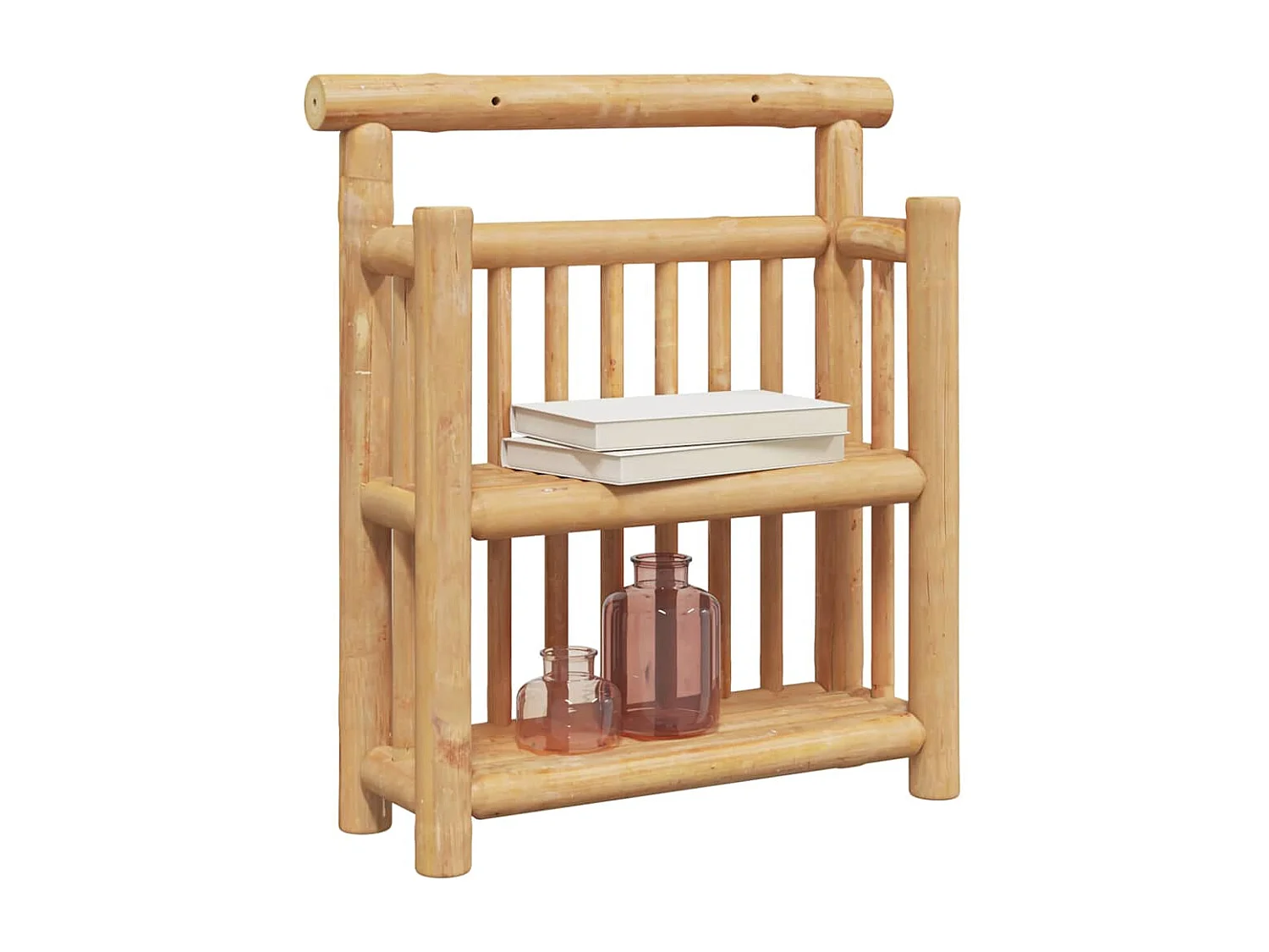 Mensola da parete con ripiano marrone 40 x 13 x 44 cm in bambù