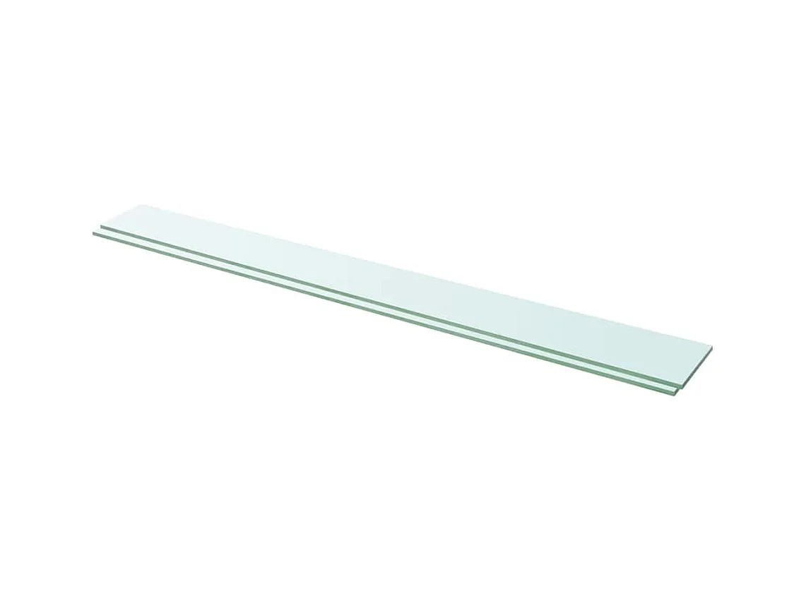 Panneaux d'étagère 2 pcs Verre Transparent 110x12 cm