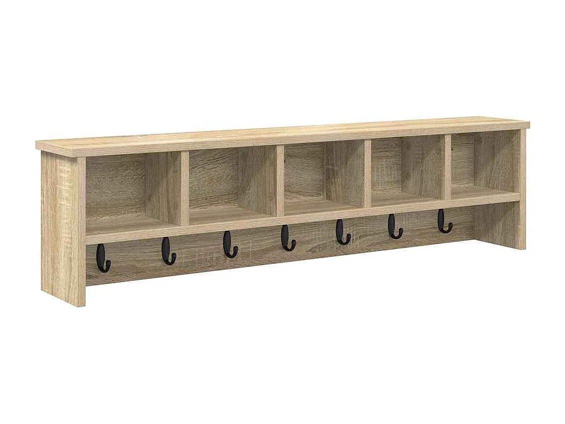 Perchero de pared con estante roble Sonoma 100 x 16 x 26 cm