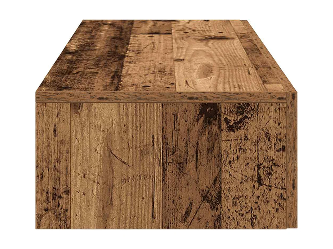 Estante de pared con cajones de madera vieja de ingeniería de madera