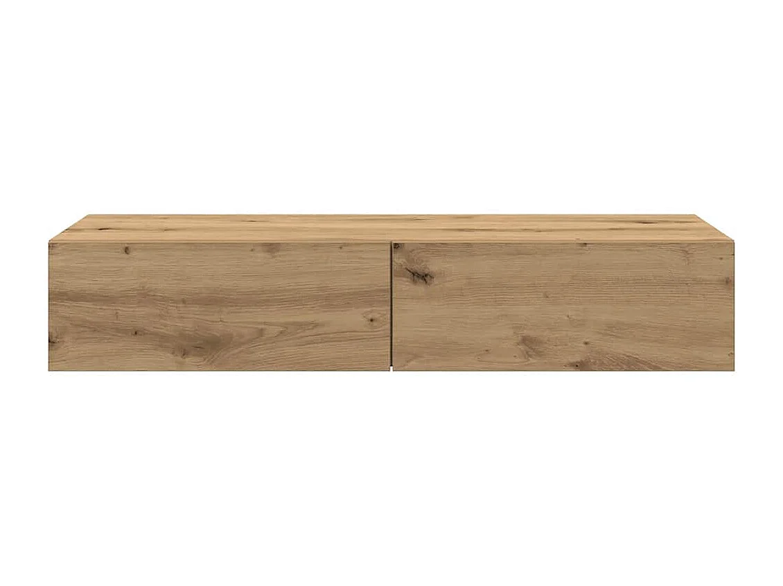 Wandplank met lades, handgemaakt eikenhout, bewerkt hout