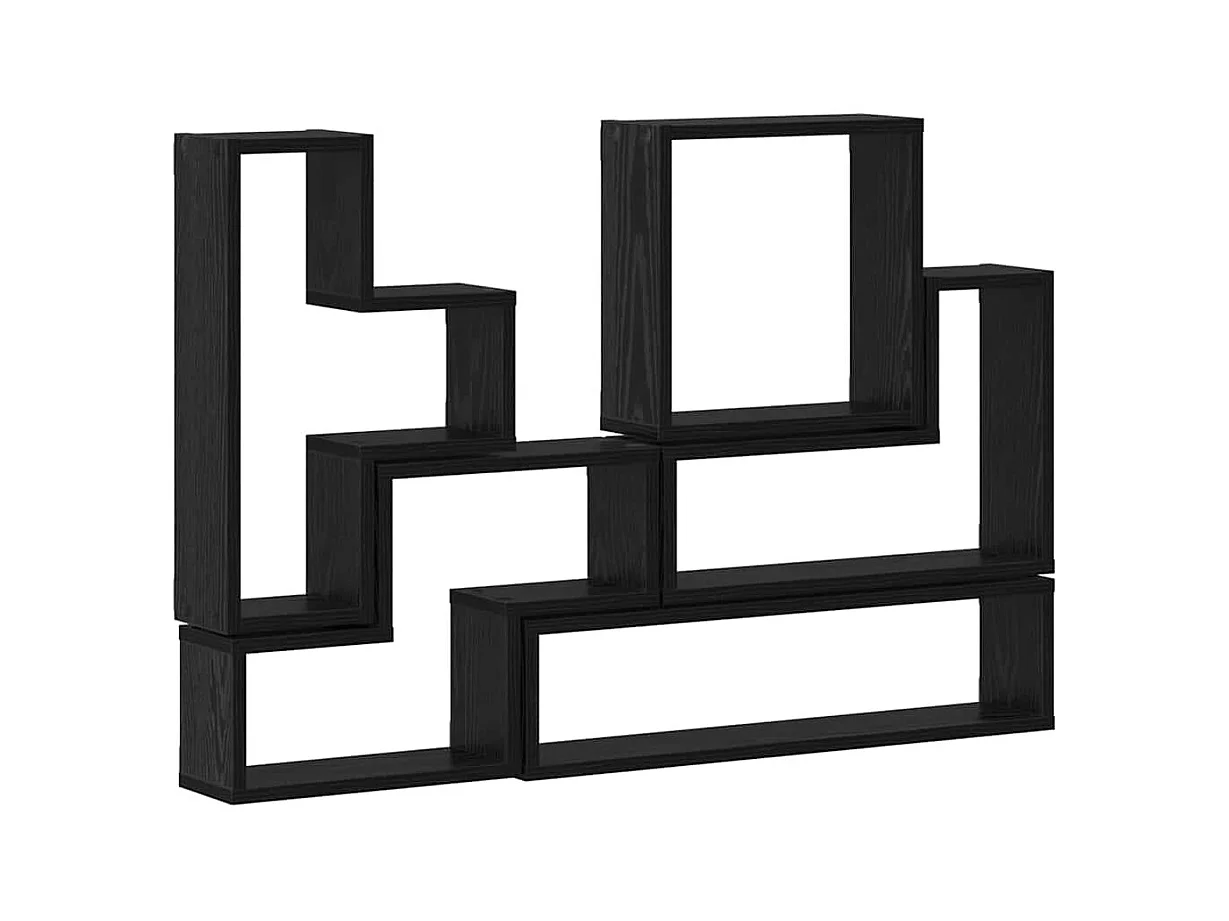 Wandkubus Overig Zwart Eiken 96 x 12 x 64 cm Engineered Wood