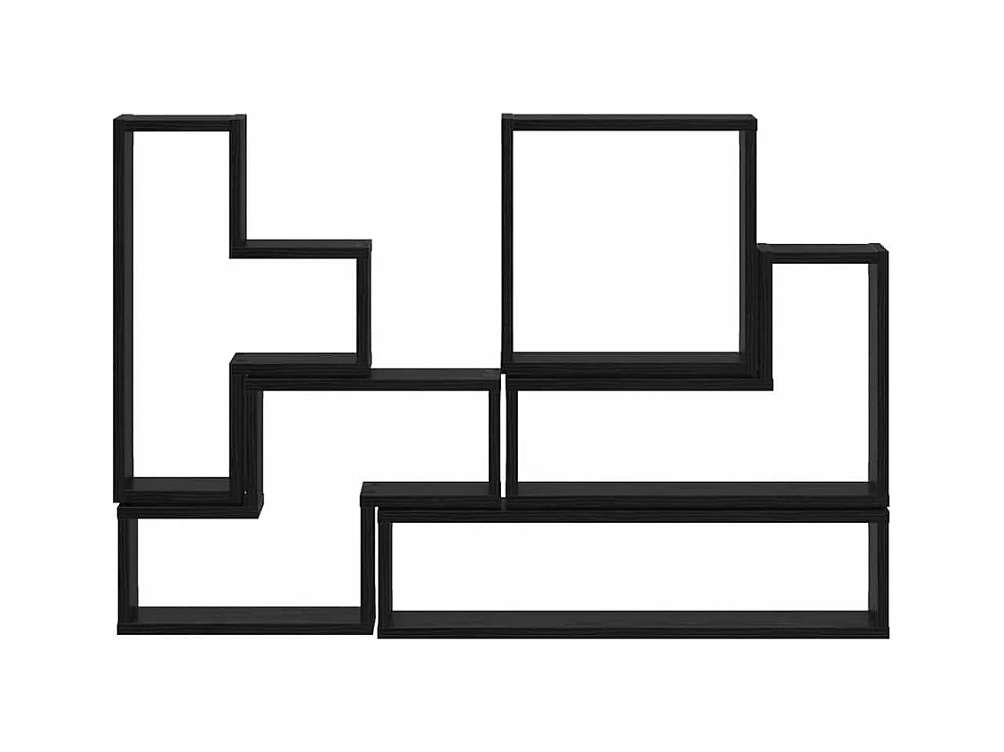 Wandkubus Overig Zwart Eiken 96 x 12 x 64 cm Engineered Wood