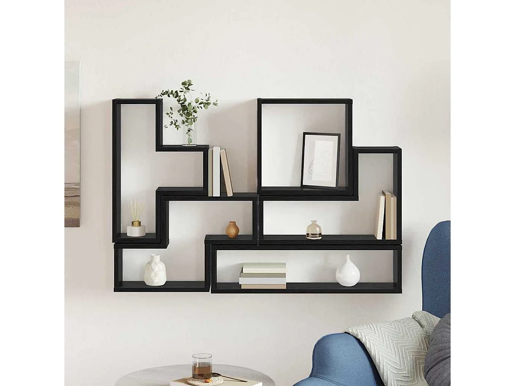 Cube mural Autre Chêne noir 96 x 12 x 64 cm Bois d'ingénierie