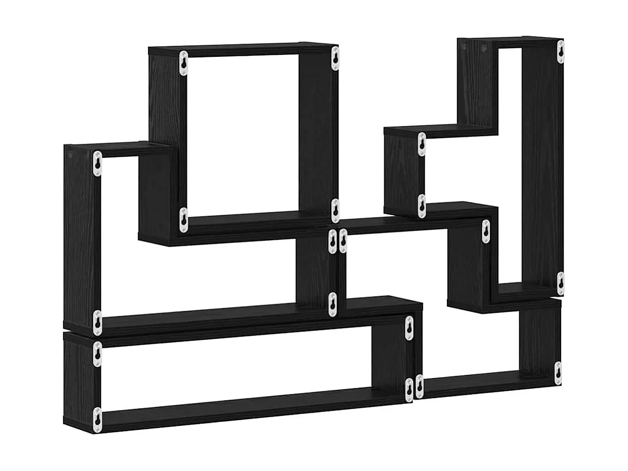 Cube mural Autre Chêne noir 96 x 12 x 64 cm Bois d'ingénierie