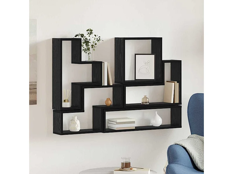 Cube mural Autre Chêne noir 96 x 12 x 64 cm Bois d'ingénierie