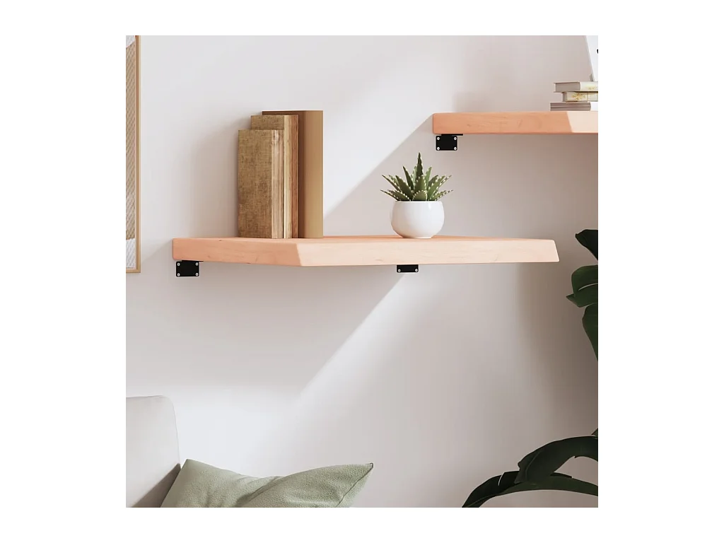 Wandplank 60x50x(2-6) cm massief onbehandeld eikenhout