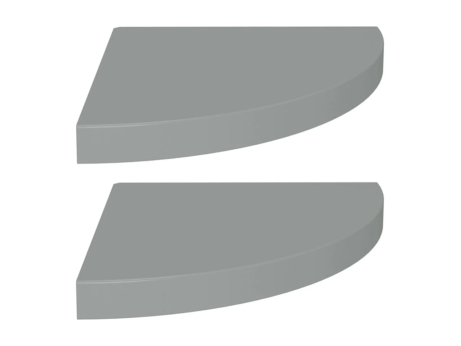 Estantes flotantes de esquina 2 piezas Gris 35x35x3,8 cm MDF