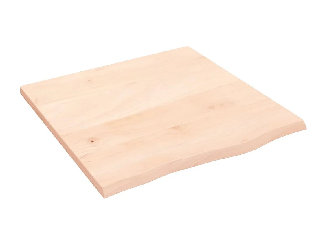 Estante de pared 60x60x2 cm madera maciza de roble sin tratar