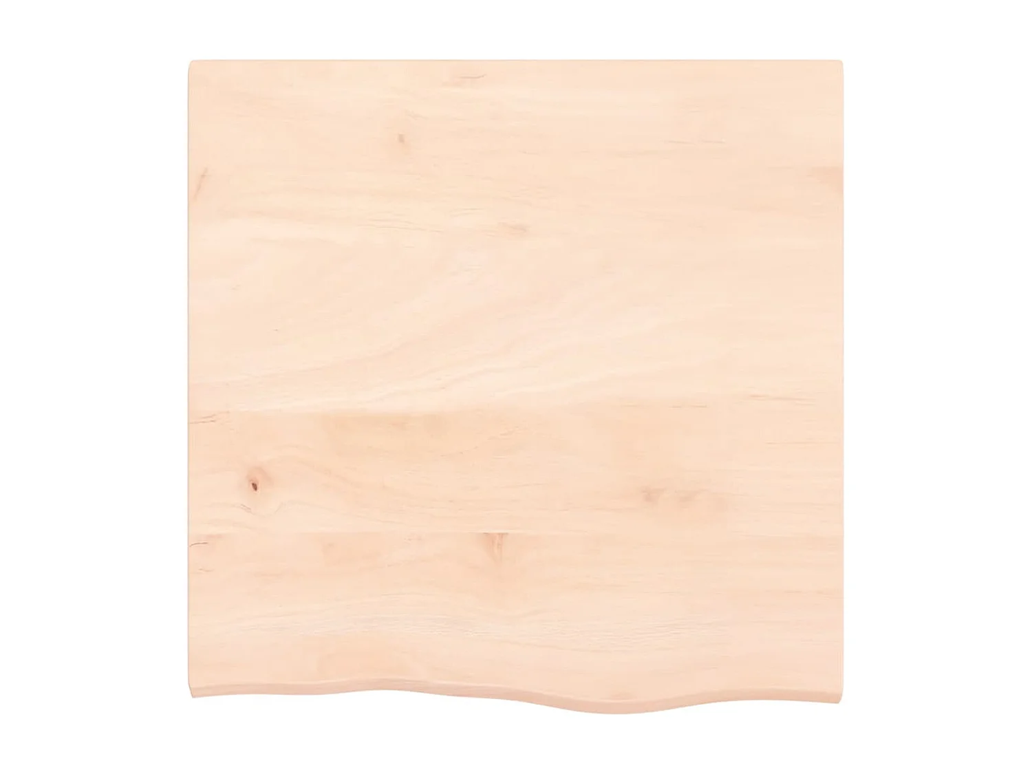 Estante de pared 60x60x2 cm madera maciza de roble sin tratar