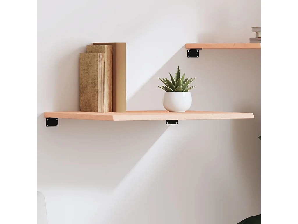 Wandplank 60x60x2 cm massief onbehandeld eikenhout