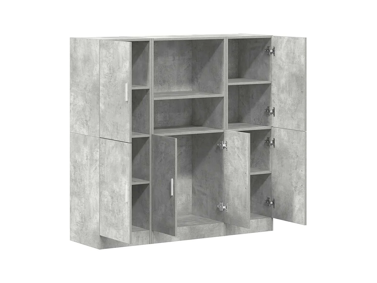 Conjunto de gabinetes de cocina de 3 piezas en gris hormigón
