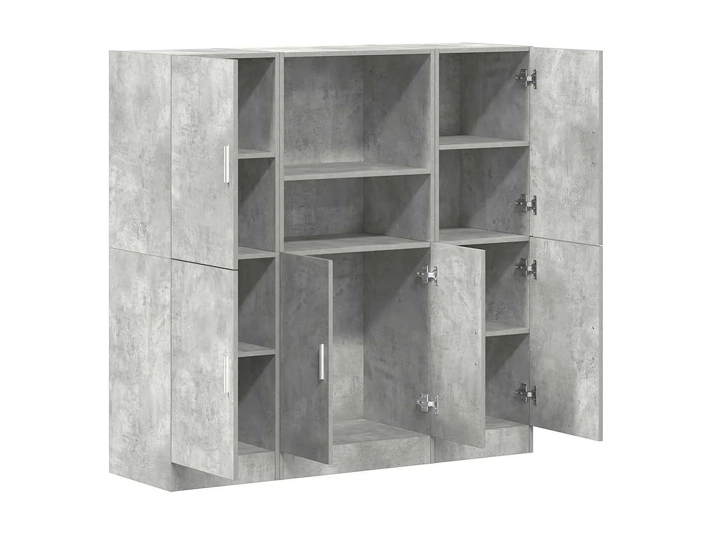 Ensemble d'armoires de cuisine 3 pcs gris béton