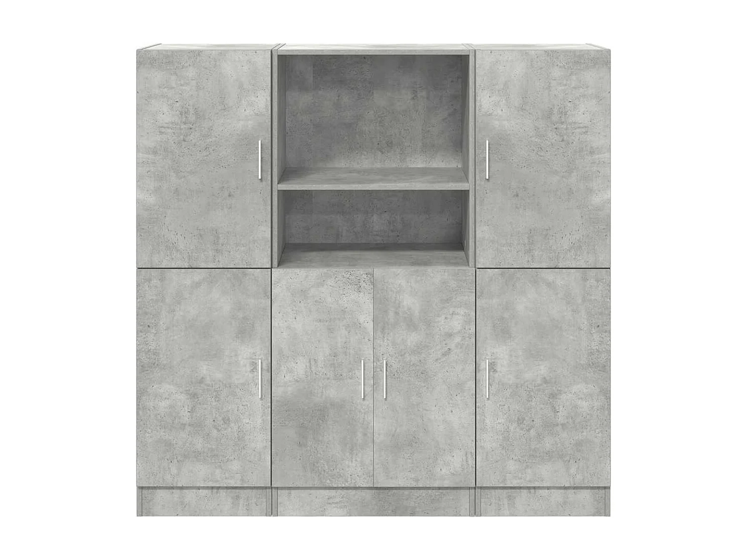 Ensemble d'armoires de cuisine 3 pcs gris béton