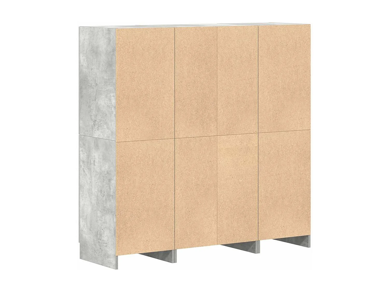 Ensemble d'armoires de cuisine 3 pcs gris béton