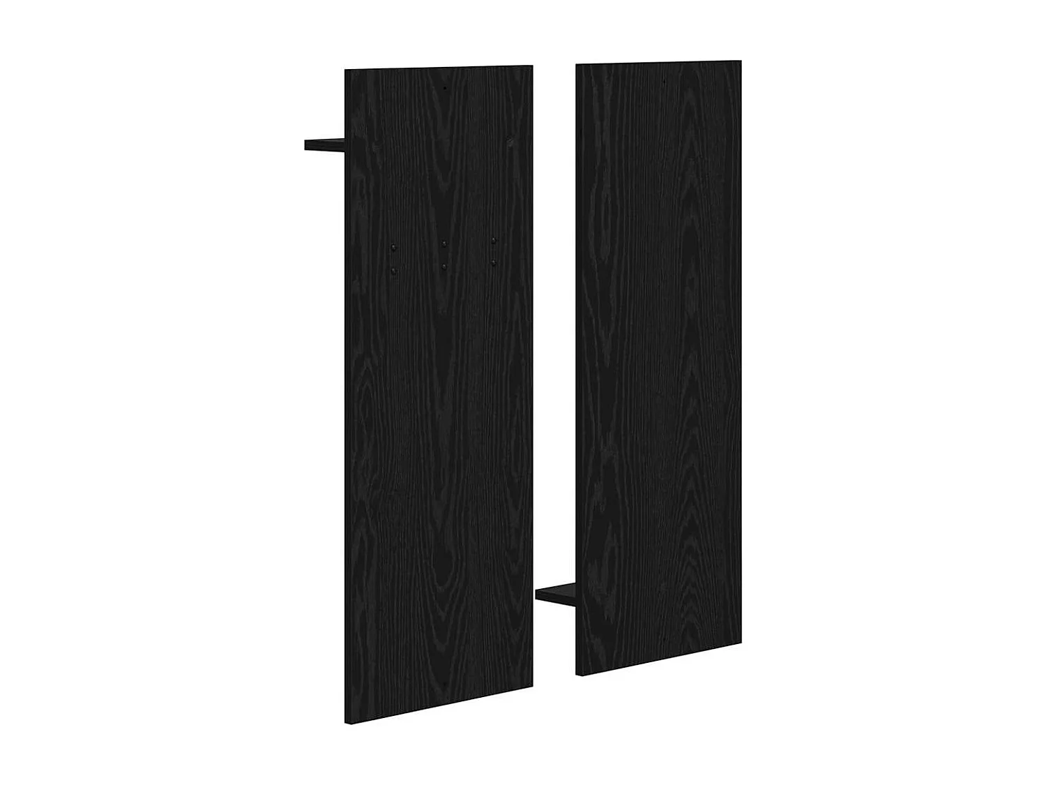 Wandkapstok met plank Zwart eiken 70 x 10 x 90 cm