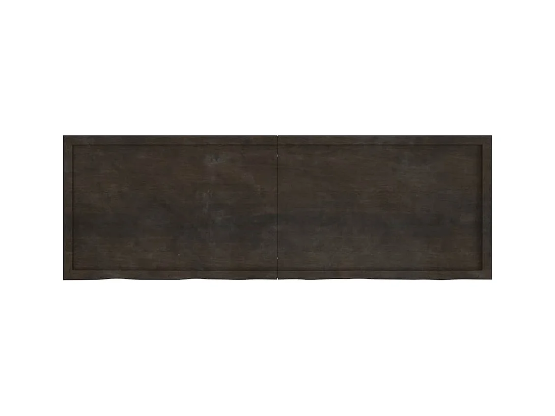 Estante de pared marrón oscuro fabricado en madera maciza de roble tratada