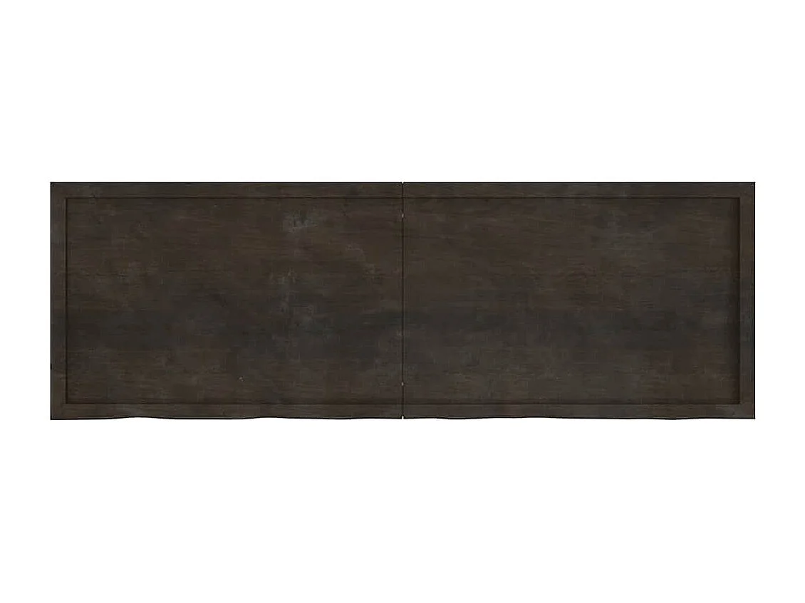 Estante de pared marrón oscuro fabricado en madera maciza de roble tratada