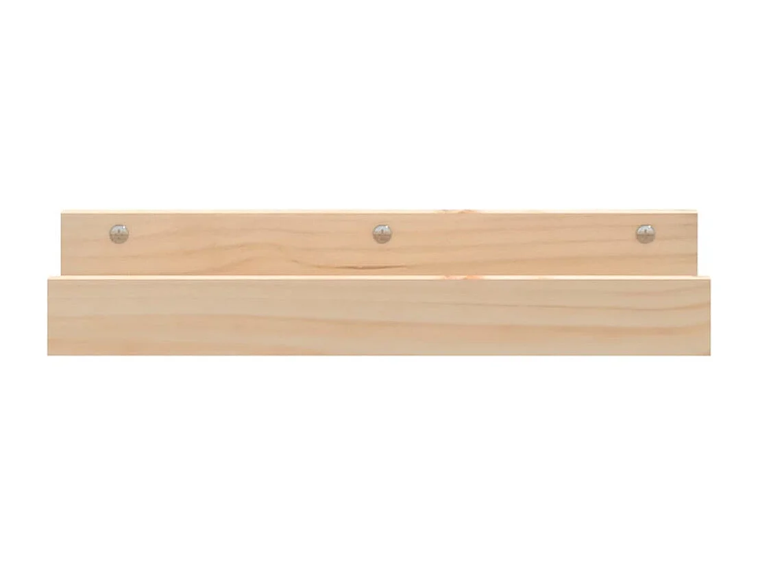 Mensole da parete 2 pezzi 50x12x9 cm Legno massello di pino