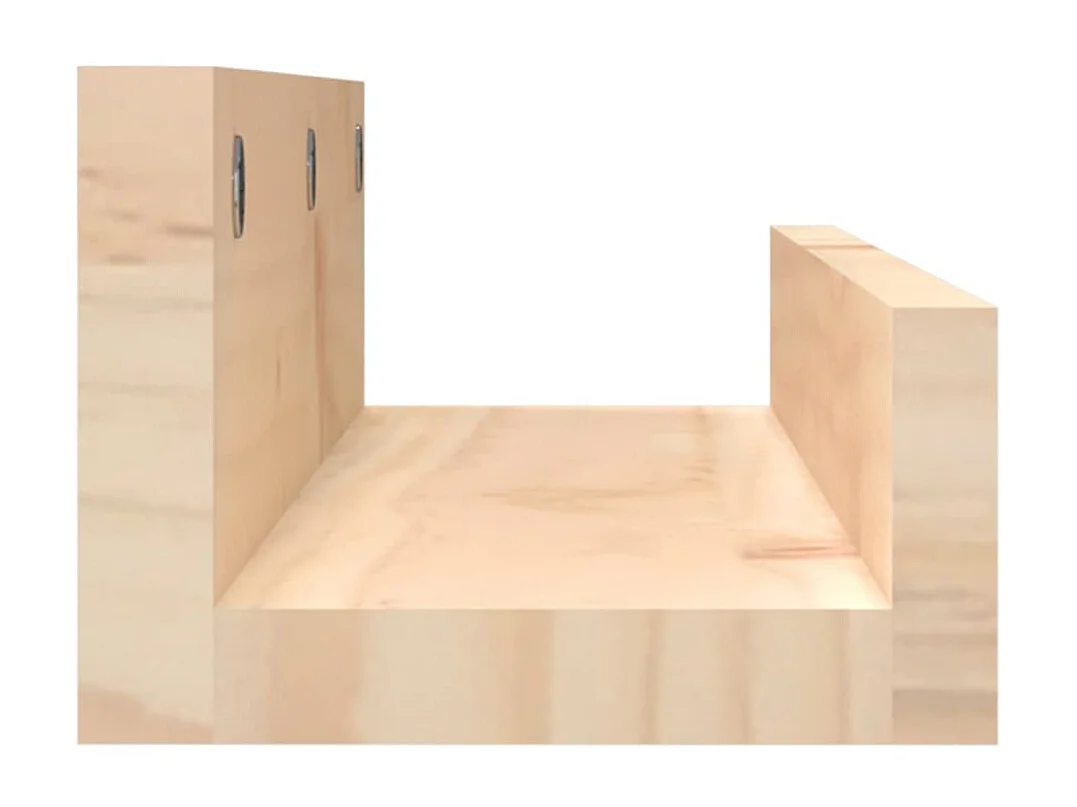 Mensole da parete 2 pezzi 50x12x9 cm Legno massello di pino