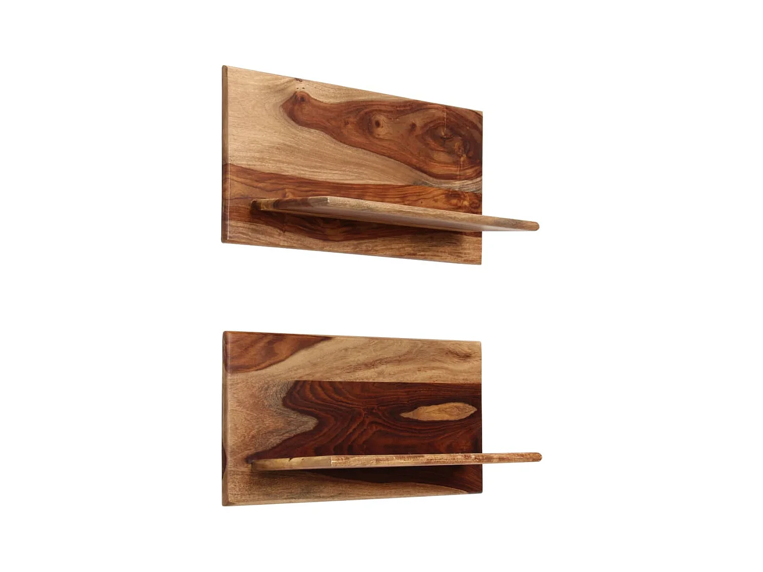 Estantes de pared 2 uds 58 x 26 x 20 cm Madera maciza
