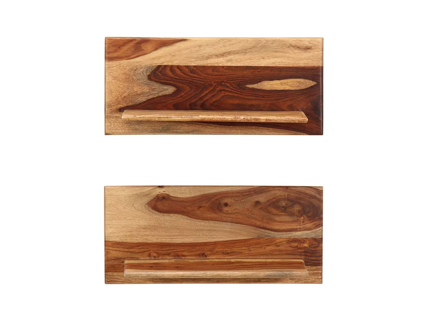 Estantes de pared 2 uds 58 x 26 x 20 cm Madera maciza