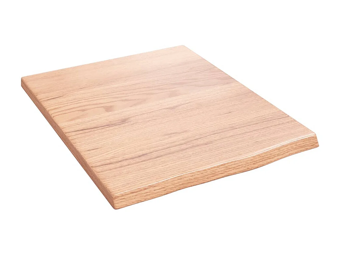 Lichtbruine wandplank 40x50x2 cm massief behandeld eikenhout