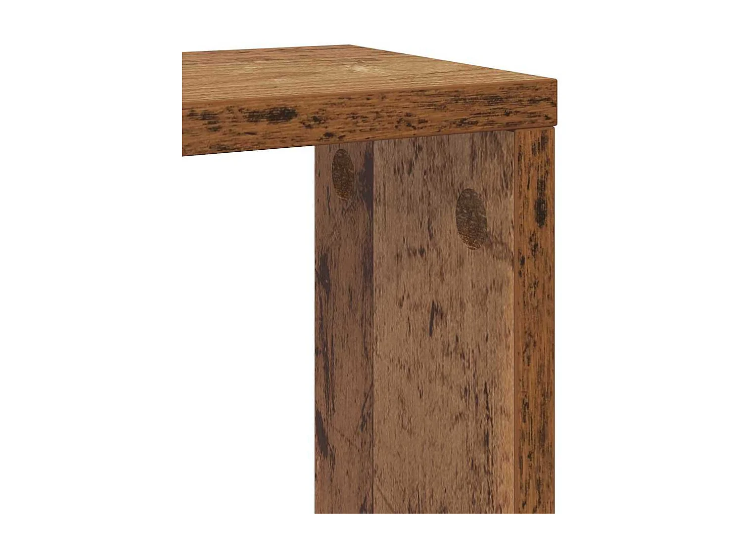 Mensole da parete con ripiano 2 pezzi Legno antico 26 x 15 x 26 cm