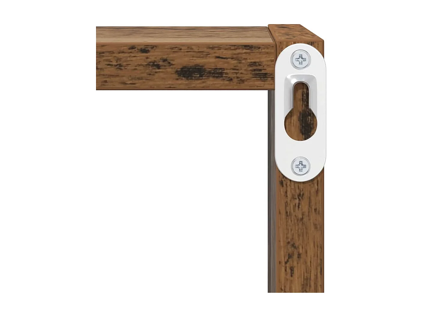 Mensole da parete con ripiano 2 pezzi Legno antico 26 x 15 x 26 cm