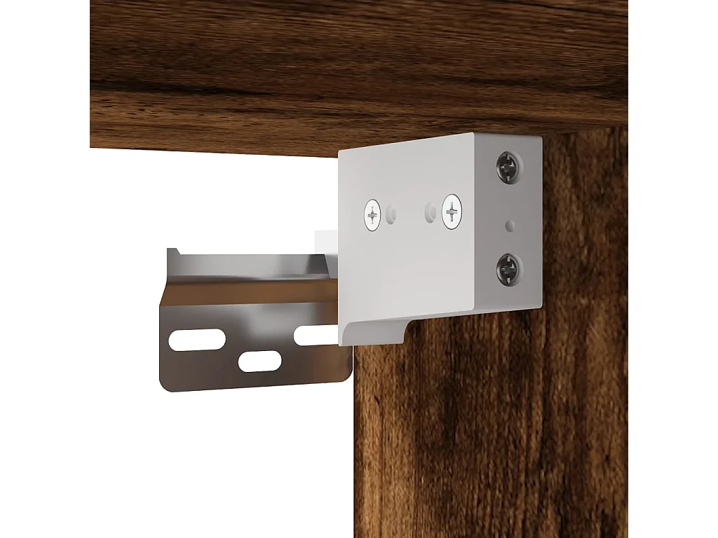 Vitrina roble ahumado 100x15x58 cm madera de ingeniería