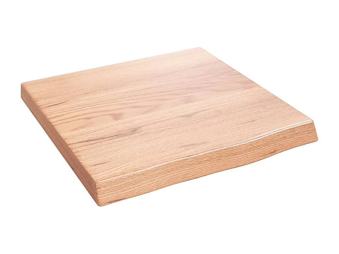 Estante de pared marrón claro en madera maciza de roble tratado