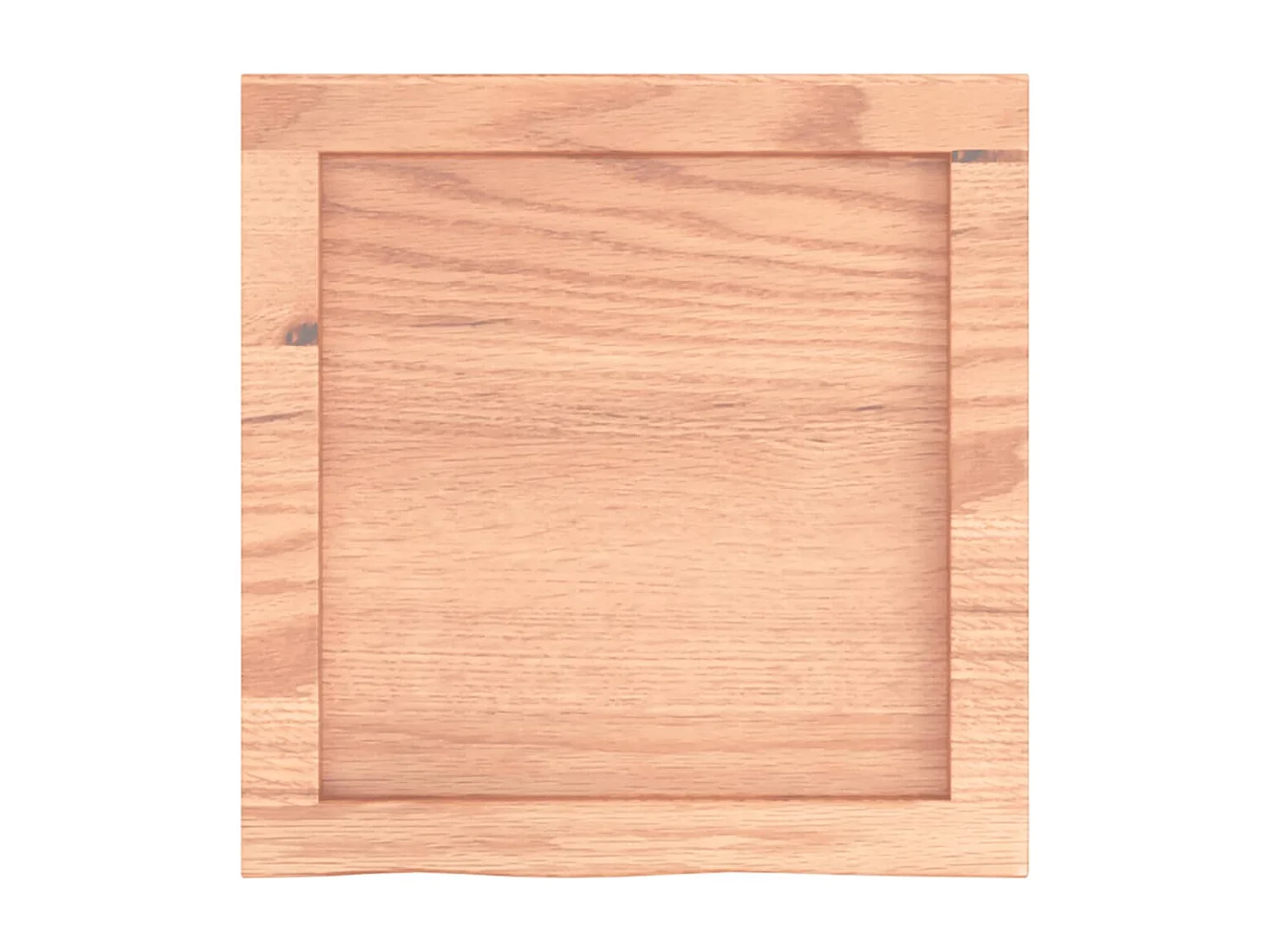 Estante de pared marrón claro en madera maciza de roble tratado