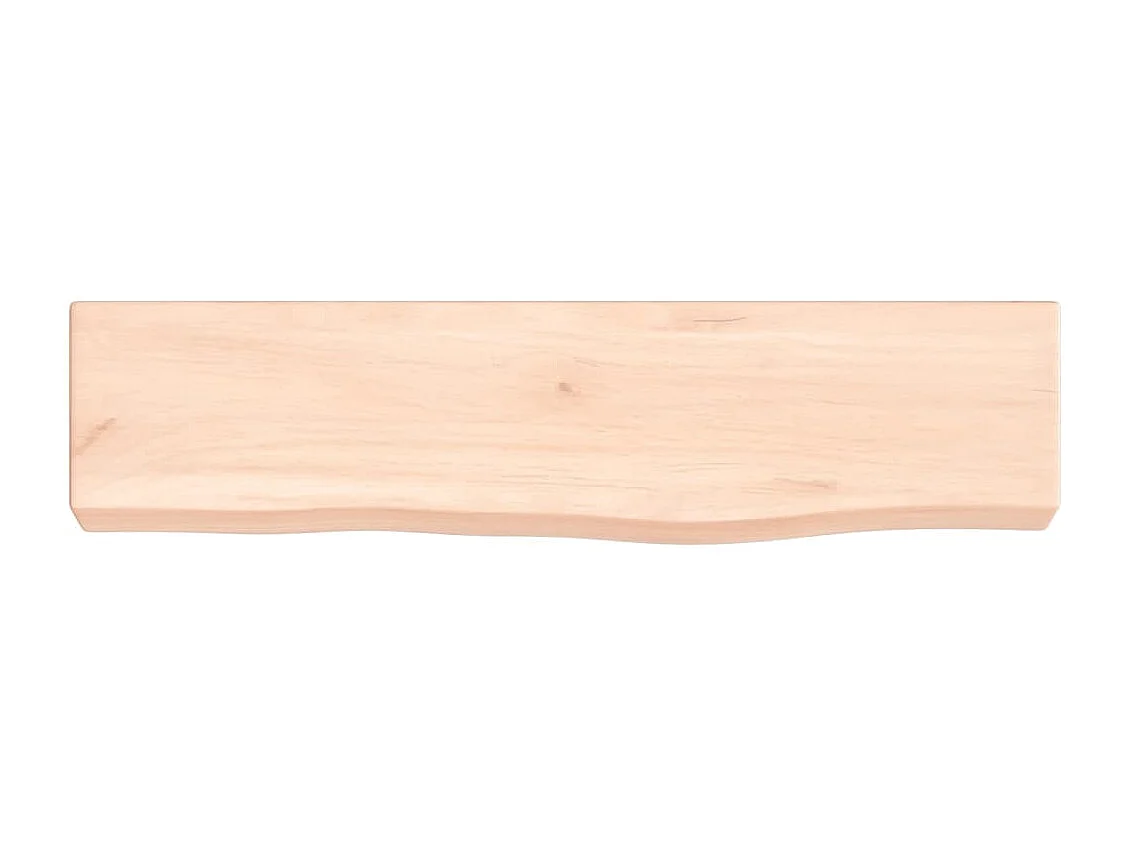 Mensola da parete 40x10x4 cm in legno massello di rovere non trattato