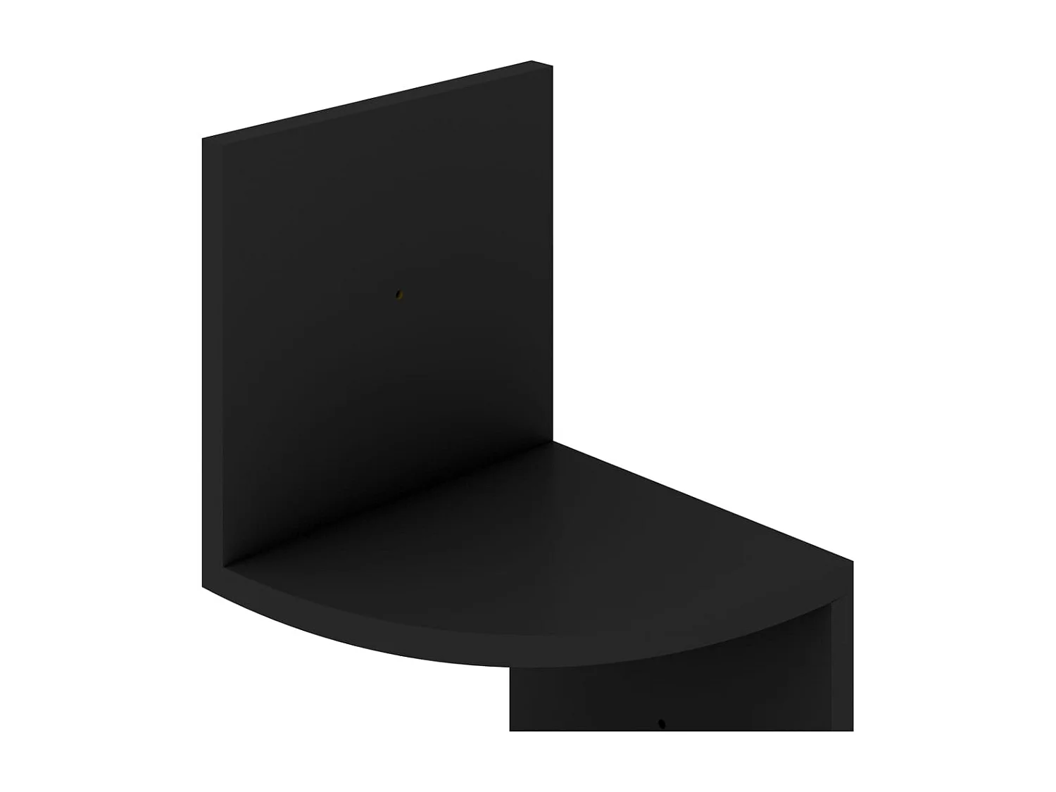 Mensola angolare da parete nera 19x19x123 cm in legno ingegnerizzato