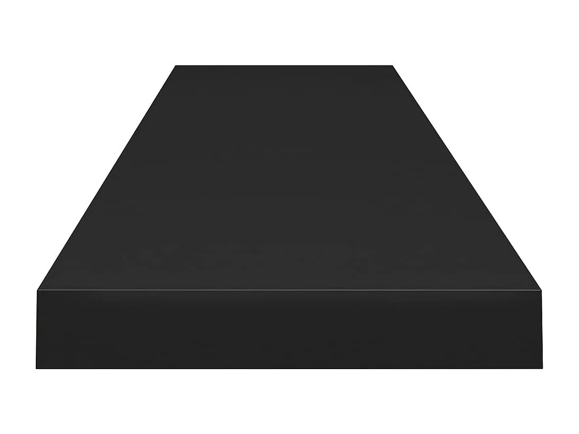 Étagères murales flottantes 4 pcs noir 120x23,5x3,8 cm MDF