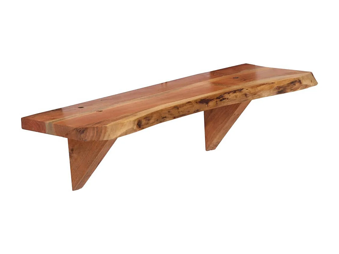 Mensole da parete 2 pezzi 60x20x18 cm Legno massello di acacia