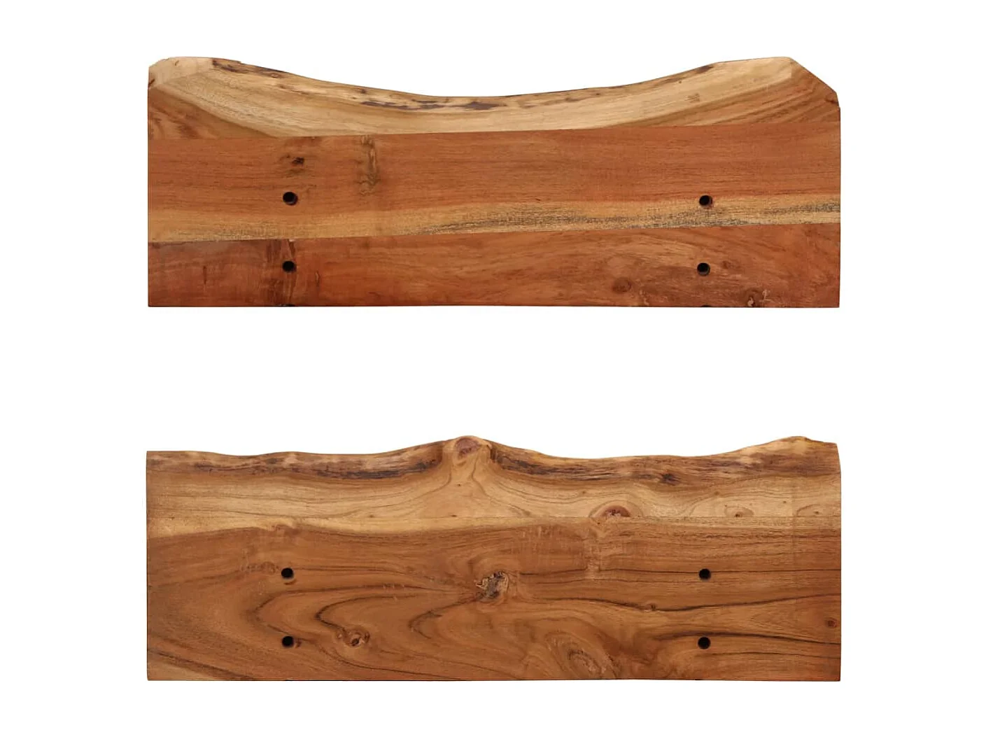 Mensole da parete 2 pezzi 60x20x18 cm Legno massello di acacia