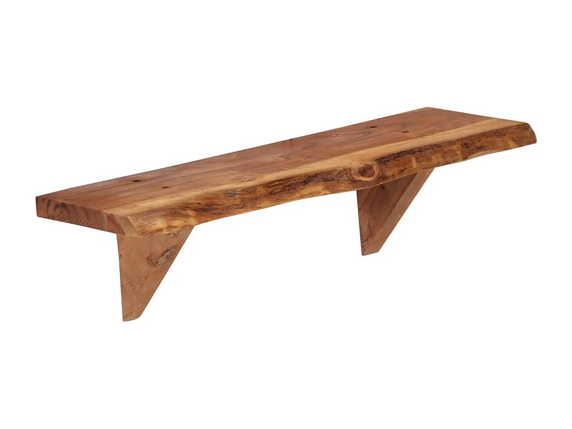 Étagères murales 2 pcs 60x20x18 cm Bois d'acacia massif