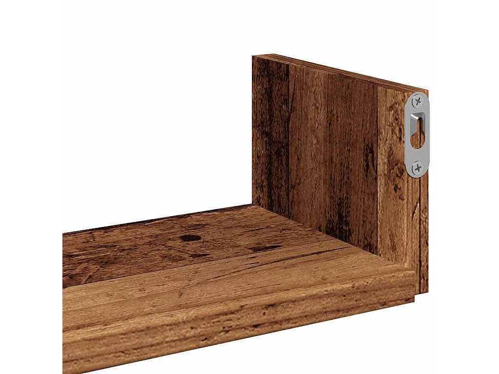 Étagères murales 3 pcs vieux bois bois d'ingénierie