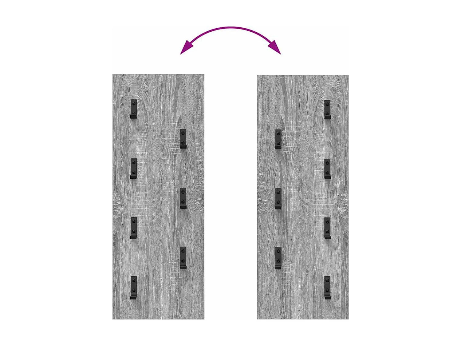 Perchero de pared Sonoma gris 30 x 1,5 x 80 cm