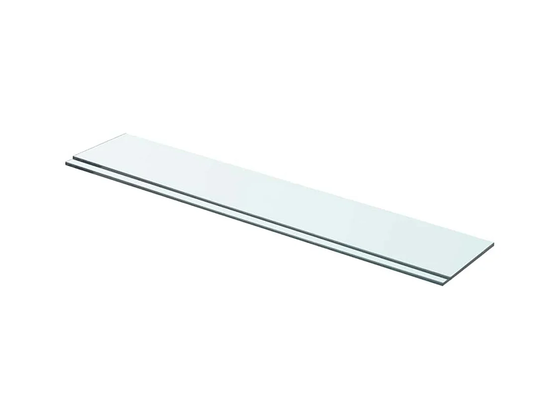 Panneaux d'étagère 2 pcs Verre Transparent 70x12 cm