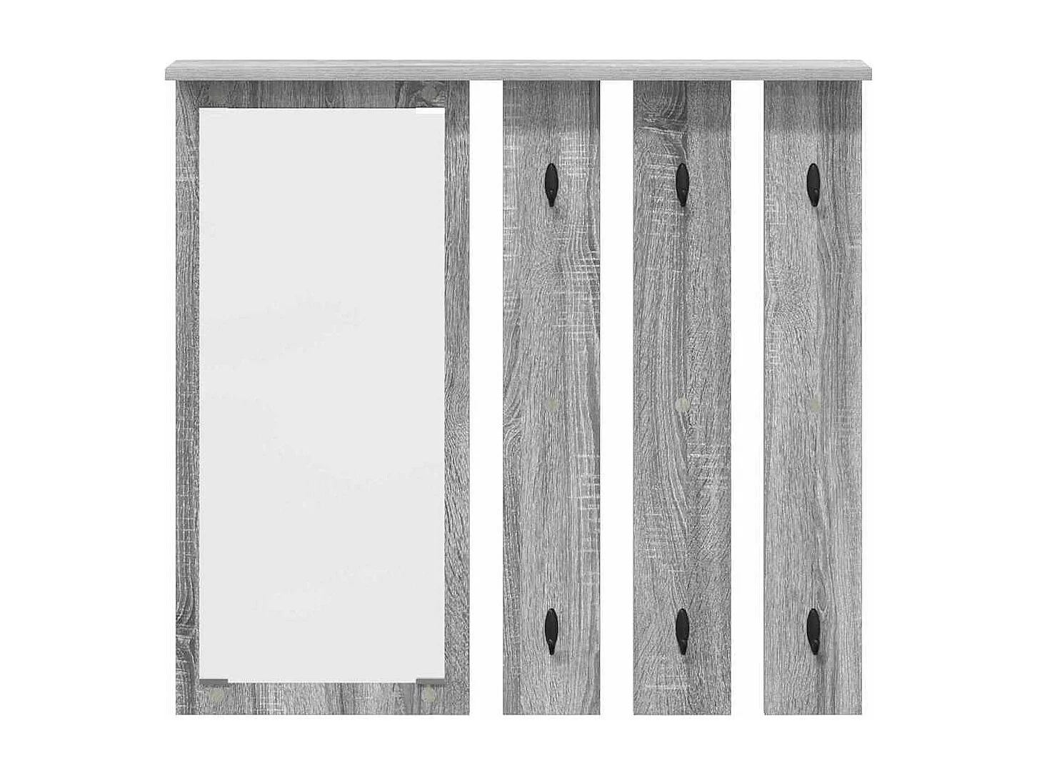 Appendiabiti da parete Sonoma con ripiano, grigio, 84 x 10 x 80 cm