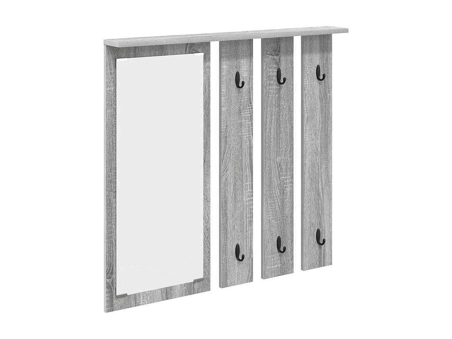Appendiabiti da parete Sonoma con ripiano, grigio, 84 x 10 x 80 cm