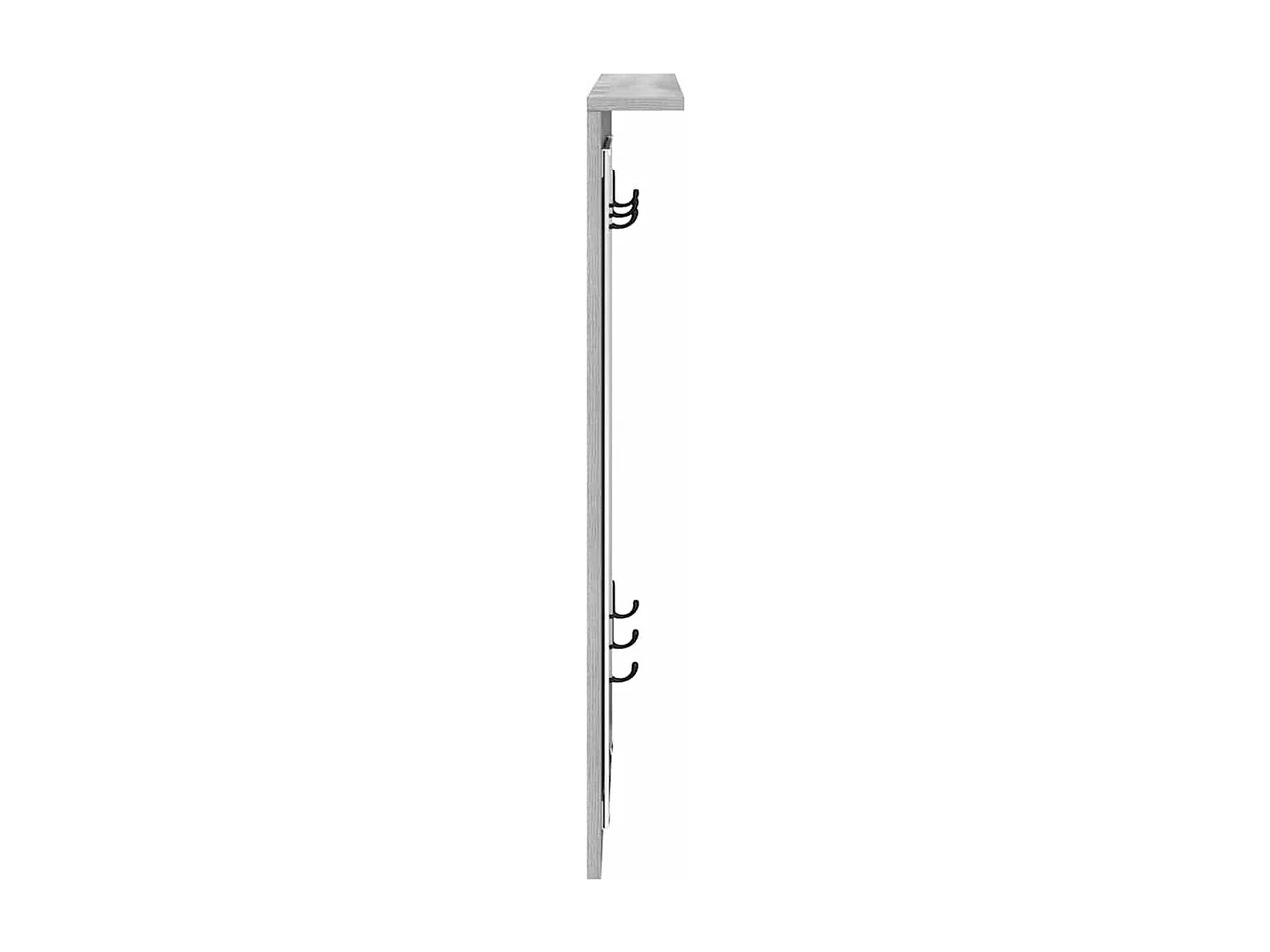 Appendiabiti da parete Sonoma con ripiano, grigio, 84 x 10 x 80 cm