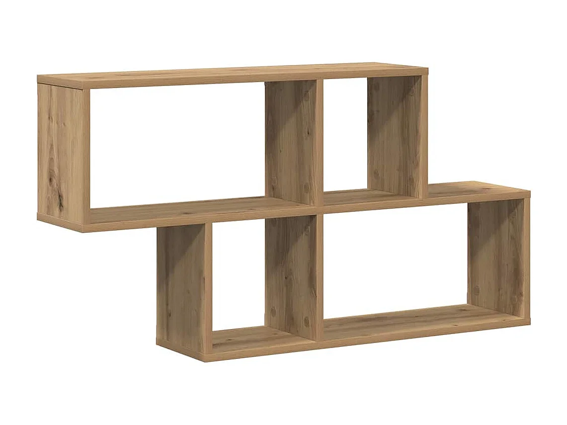 Mensola da parete con ripiano, rovere lavorato a mano, 100 x 20 x 53 cm