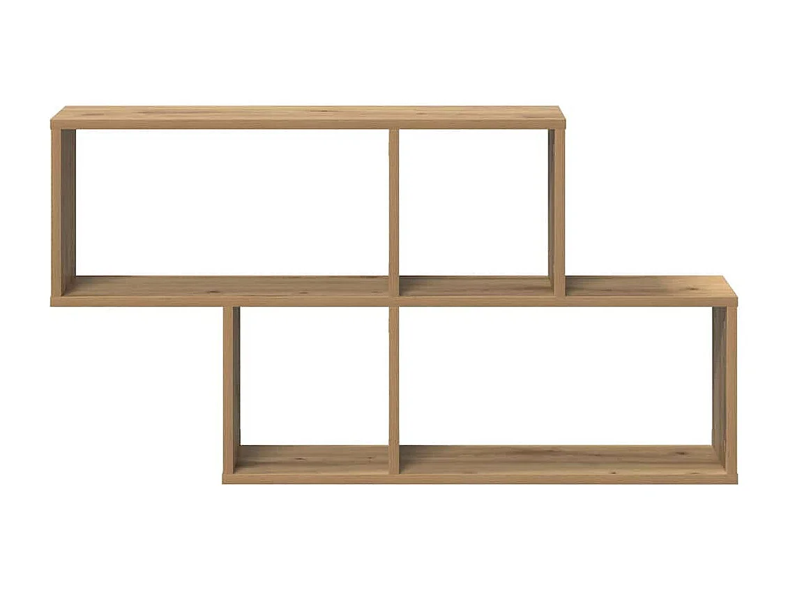 Mensola da parete con ripiano, rovere lavorato a mano, 100 x 20 x 53 cm